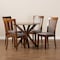 Baxton Studio Lore Modern and Contemporary Grey Fabric and Walnut Brown Finished Wood 5-Piece Dining Set 174-9879-10891-Zoro - alternate 6